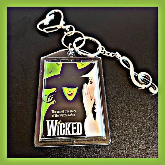 NWOT. Wicked Double Sided Keychain. Musical Theater Fan Will Love Their Gift. - Picture 1 of 10